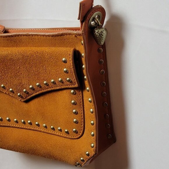 Zara Woman Suede Crossbody Purse - Fun and Colorful Take on Moto Style - Picture 5 of 15
